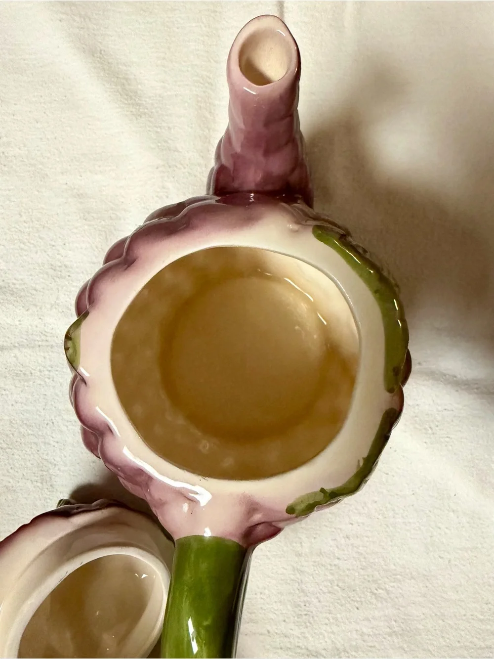 Vintage 90s Grapes Ceramic teapot Cottagecore Farmhouse Fruit kitchen cottage